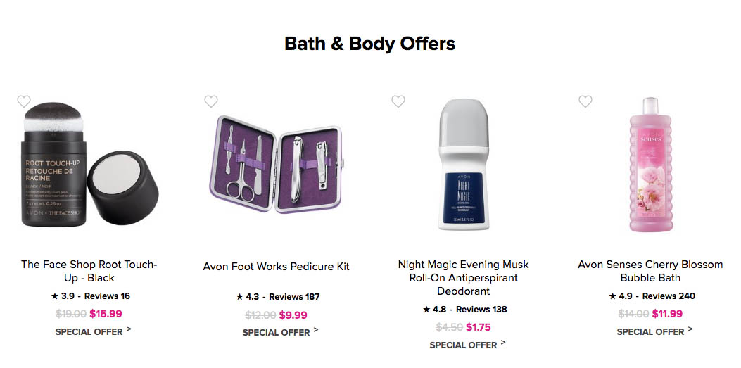 Avon Sale & Special Offers - Bath & Body Offers 