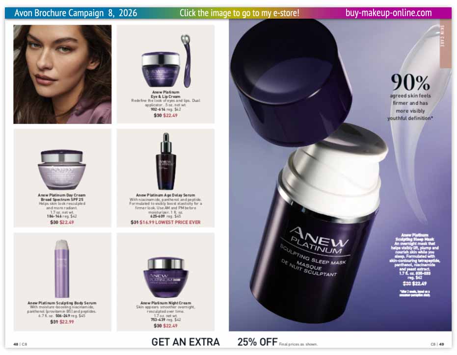 Avon Book Campaign 8 Catalog Online | Avon Anew Platinum