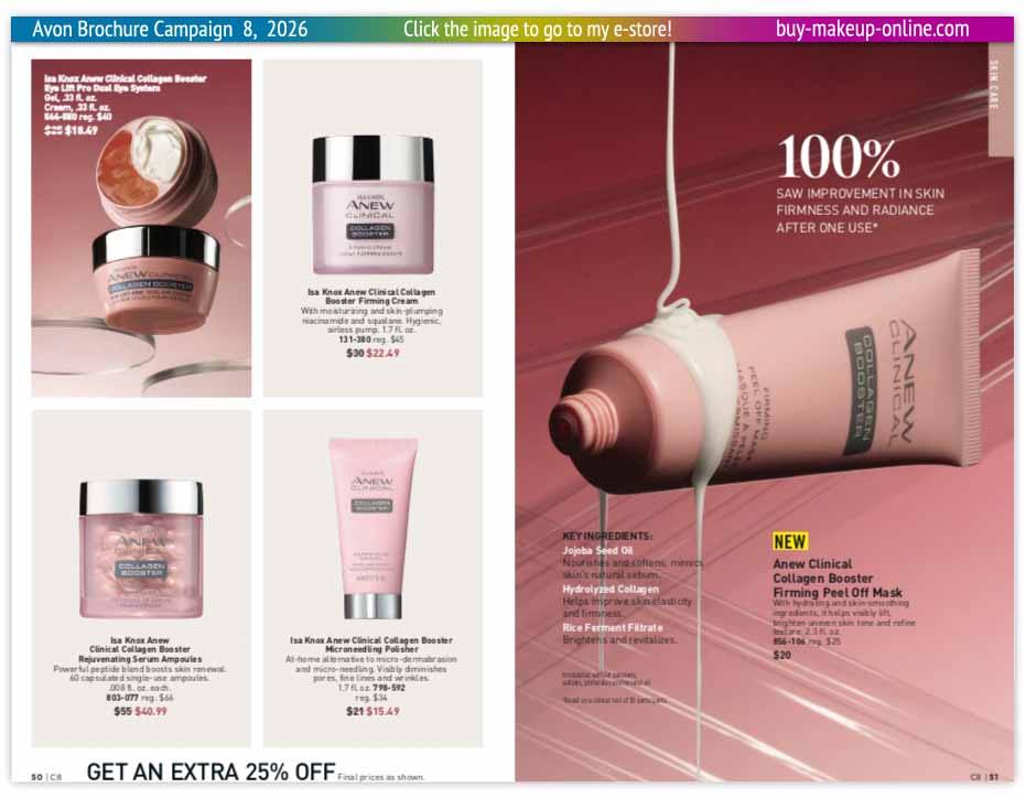 view Avon Campaign 8 Book Online | Avon Anew Clinical Collagen Booster Eye Lift Pro