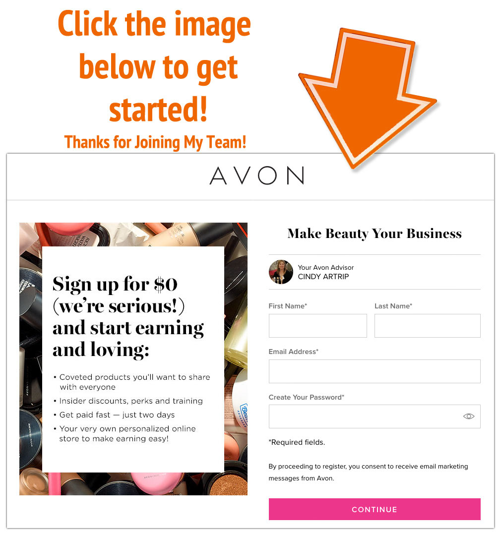 Sign Up To Sell Avon | Sell Avon Sign Up Form