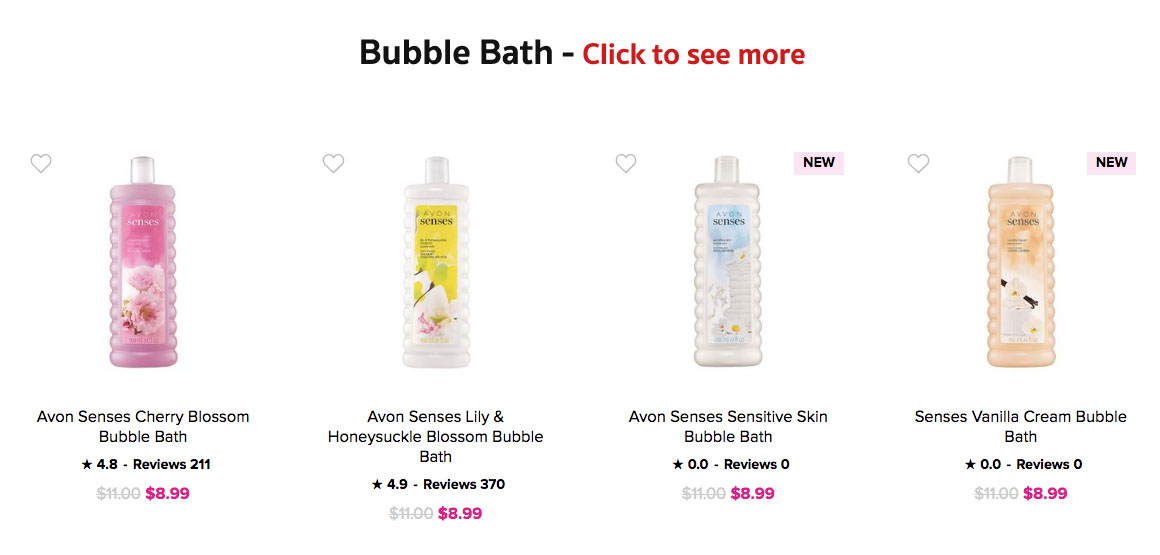 Buy Avon Bath & Body and Shower Products Online |  Shop Avon Senses Bubble Bath Online  