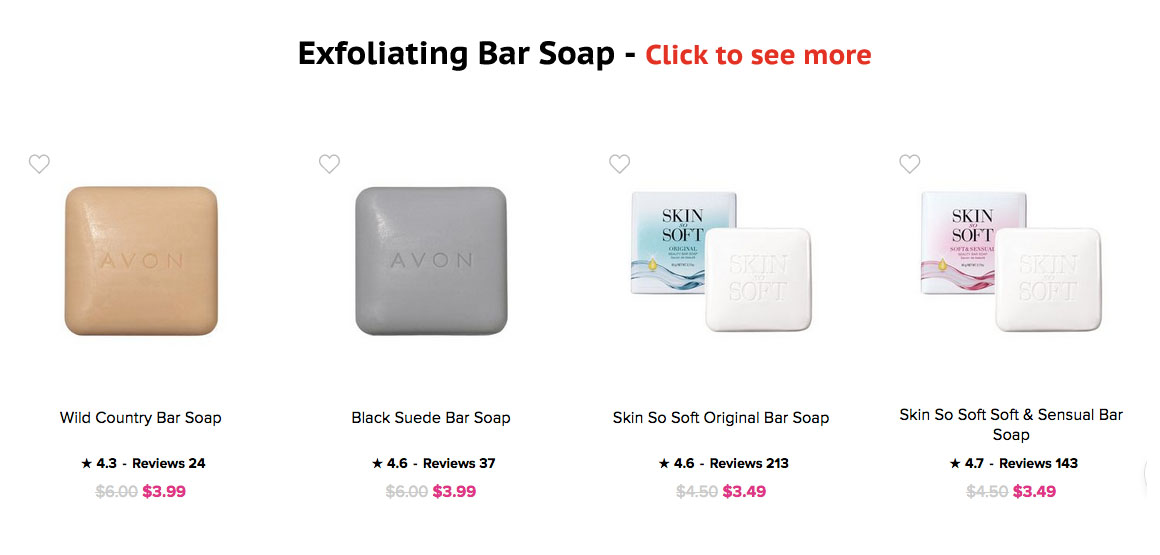 Avon Bath & Body and Shower Products | Shop Exfoliating Bar Soaps 