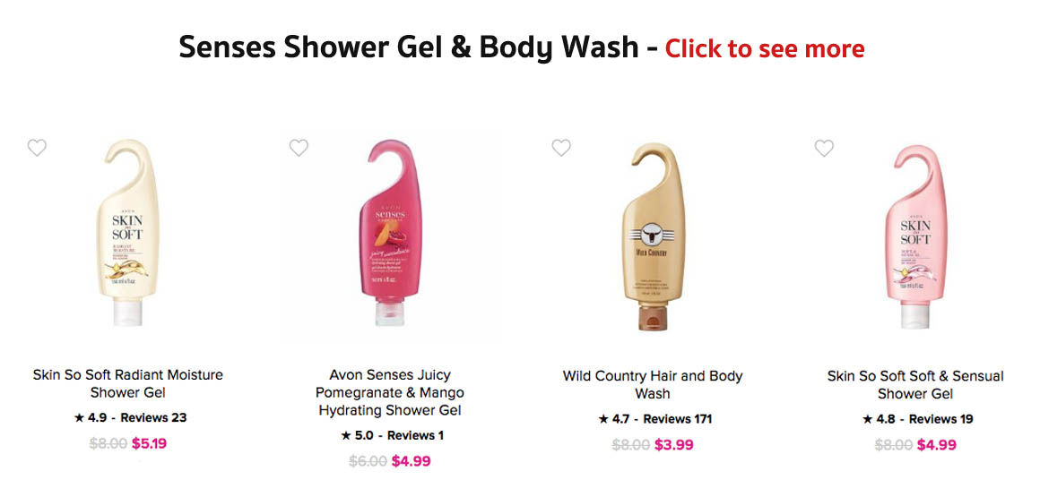 Avon Bath Products Products | Shower Gel & Body Wash 