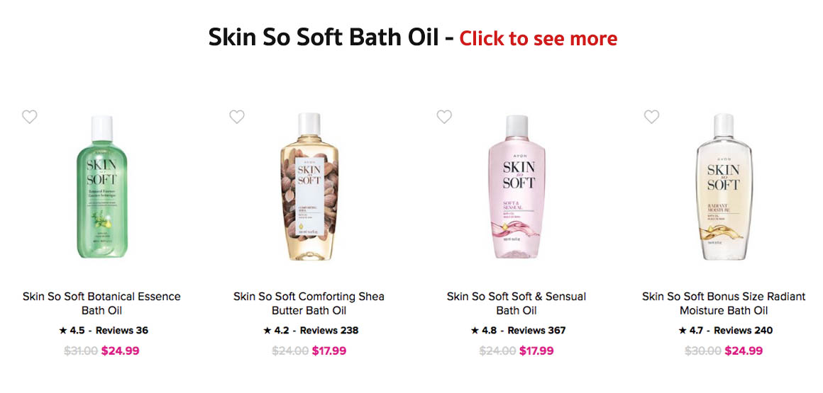 Buy Avon Bath & Body and Shower Products Online | Avon Skin So Soft 