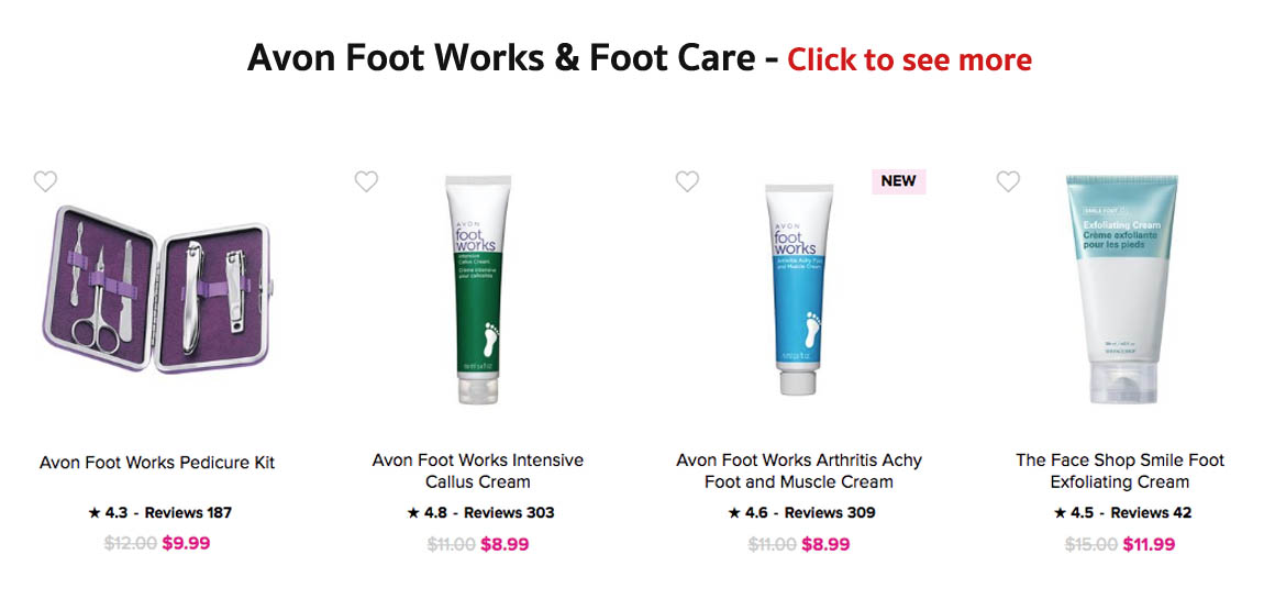 Avon Bath & Body and Shower Products | Avon Foot Works Athletes Foot Cream 