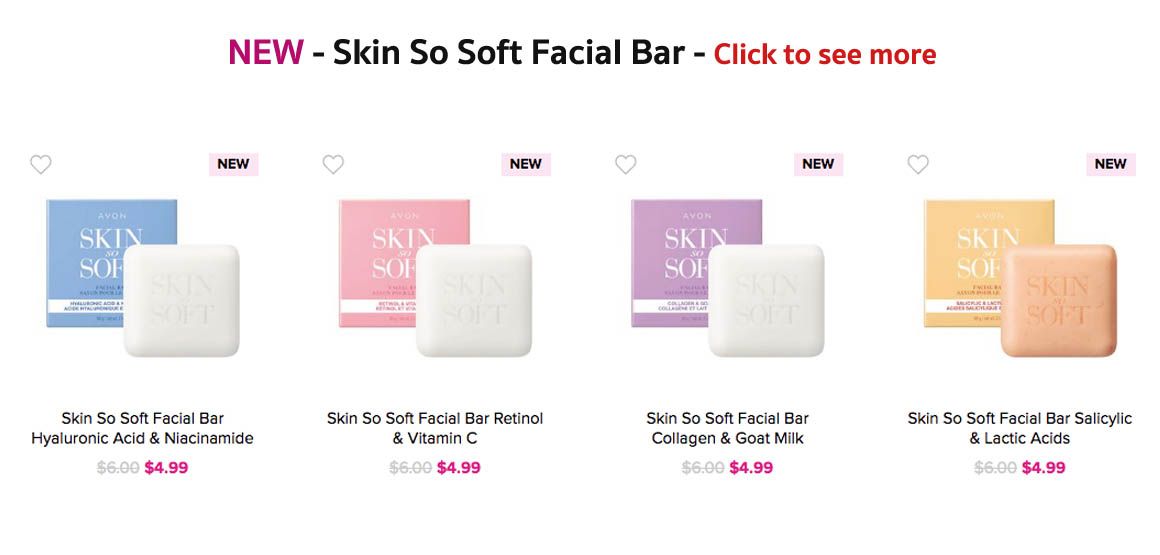 Buy Avon Bath & Body and Shower Products Online | Buy Avon Skin So Soft Facial Bar Online 
