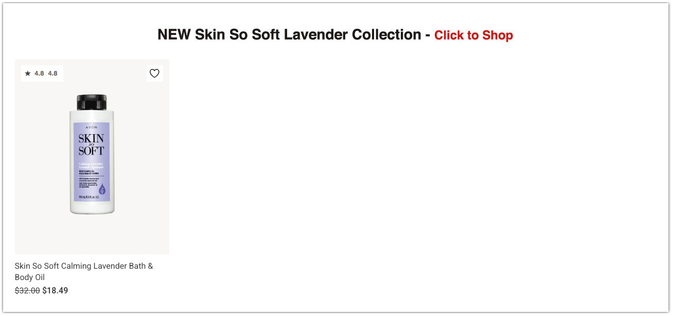 Buy Avon Bath & Body and Shower Products Online | Buy Avon Skin So Soft Lavender Online 