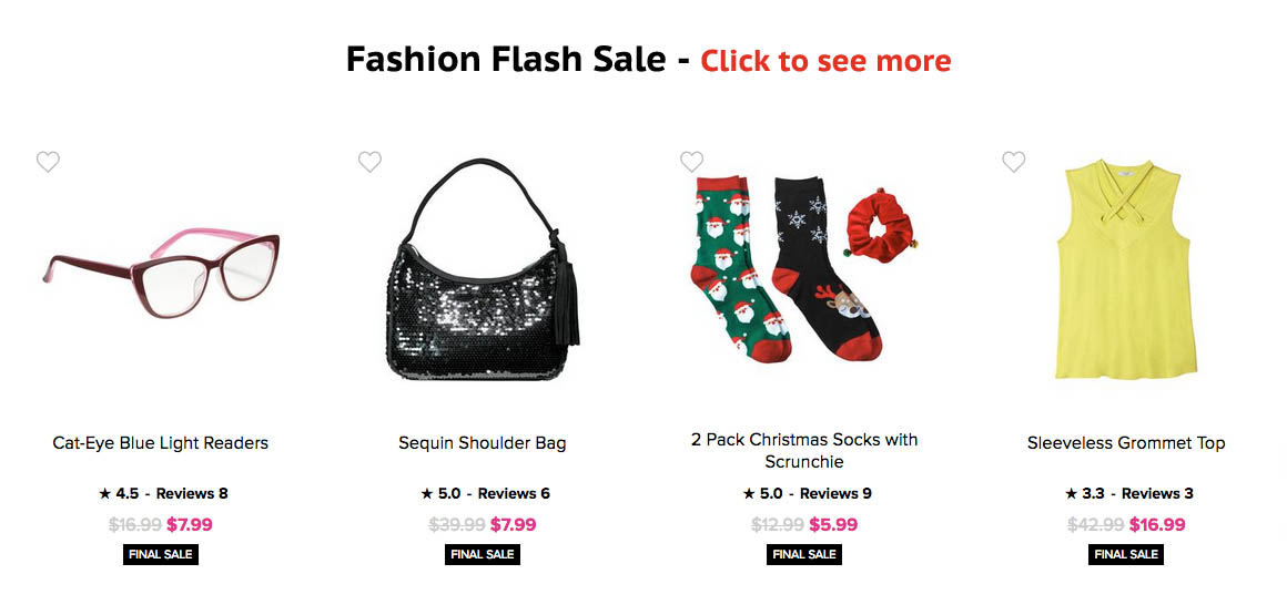  Flash Sale on Avon Fashion Items 