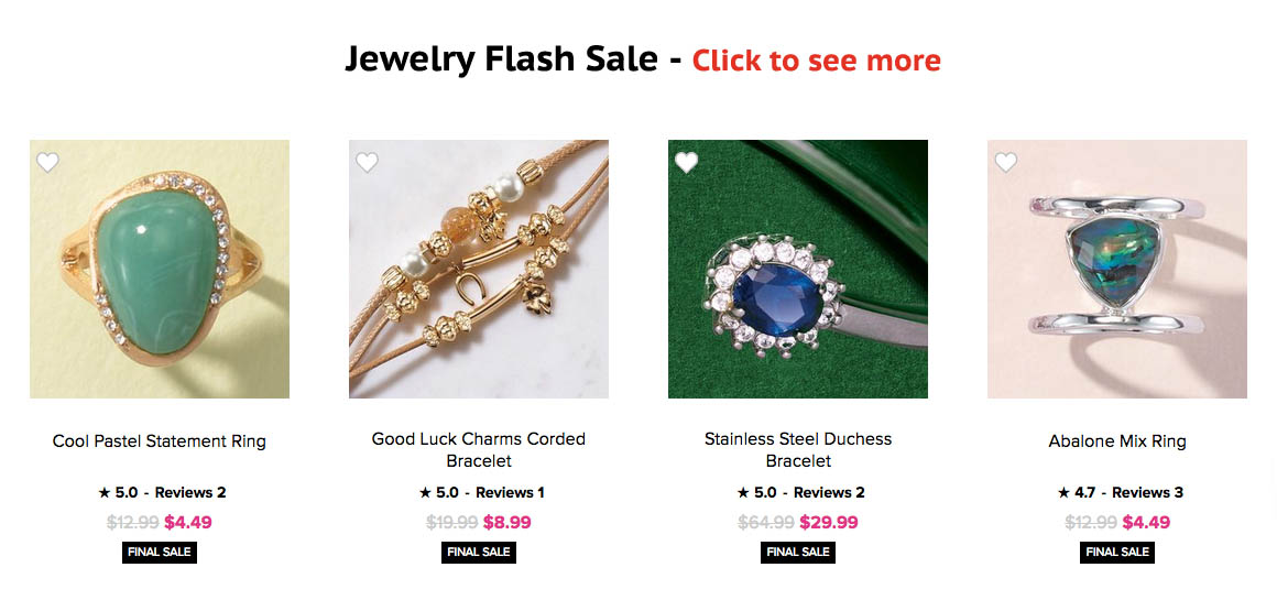   Avon Flash Sale & Closeout Jewelry Sale  