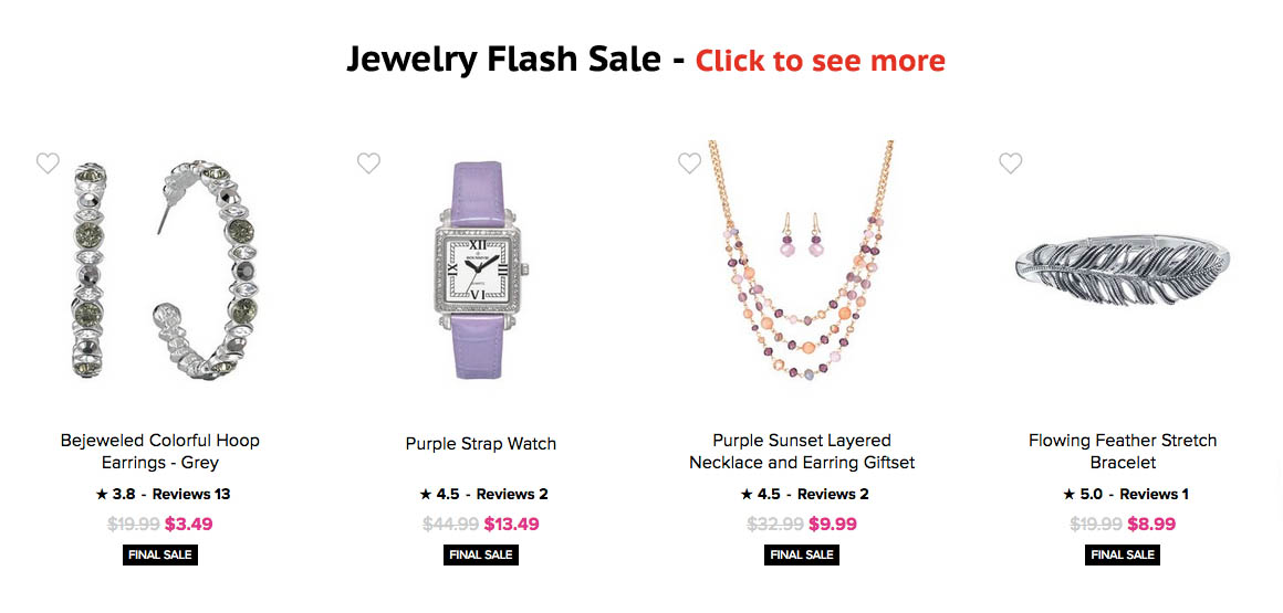   Avon Flash Sale & Closeout Jewelry Sale  