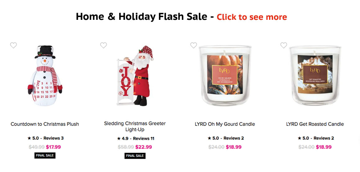   Avon Flash Sale & Closeout Home & Holiday Sale  