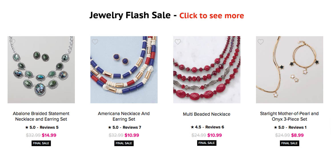   Avon Flash Sale & Closeout Jewelry Sale  