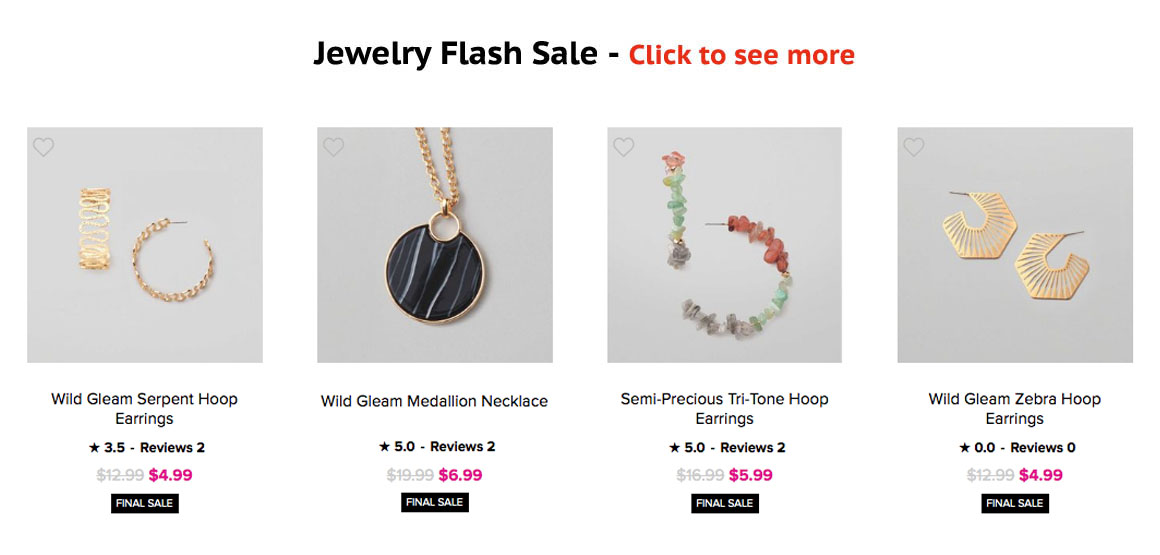   Avon Flash Sale & Closeout Jewelry Sale  