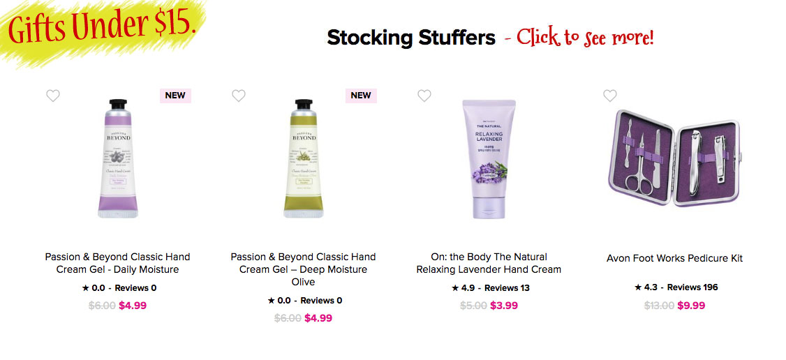 Avon Christmas Holiday Gift Guide Stocking Stuffers Hand Cream 