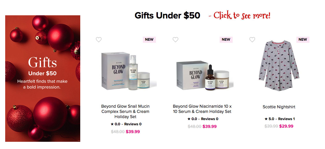 Avon Christmas 2024 Sale | Avon Holiday Gifts Under $50.00 