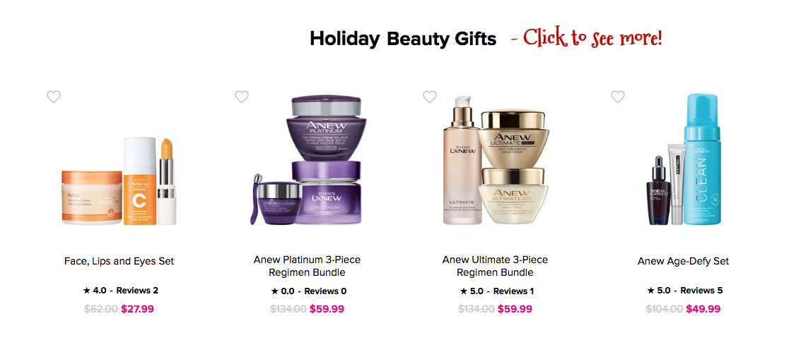 Avon Christmas Catalog | Avon Christmas Holiday Gift Guide - Skin Care Bundles 