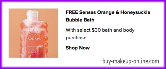 Avon Special Offers | FREE Senses Orange & Honeysuckle Bubble Bath 