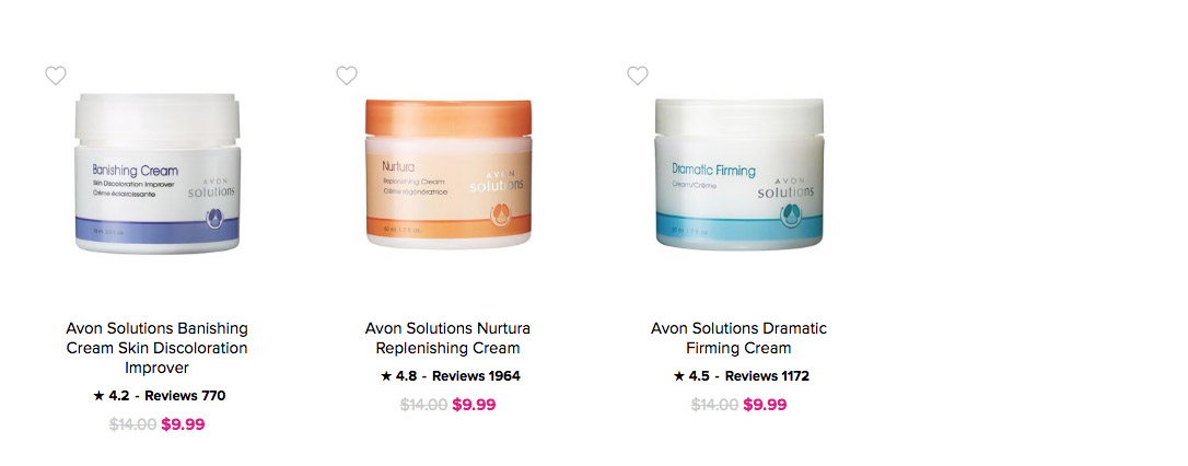 Avon Skin Care - Avon Solutions Creams 