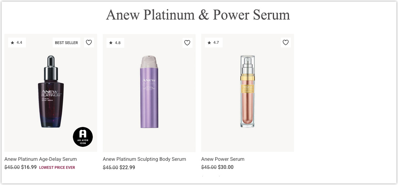 Avon Skin Care | Avon Anew Platinum Skin Care