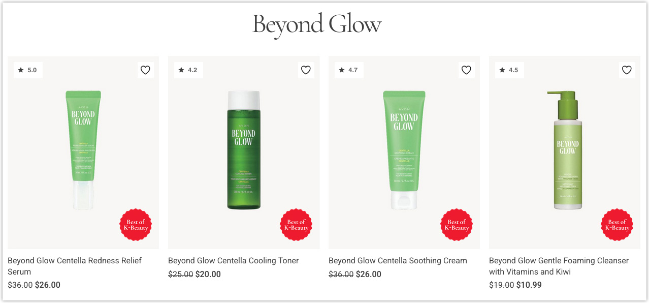 Avon Skin Care Beyond Glow Centella 