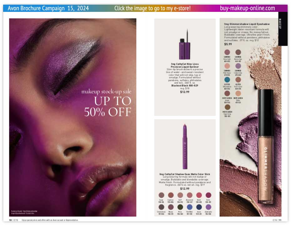 Current Avon Brochure Avon Brochure Campaign 15 Online | Avon FMG GlimmerShadow CathyCat 