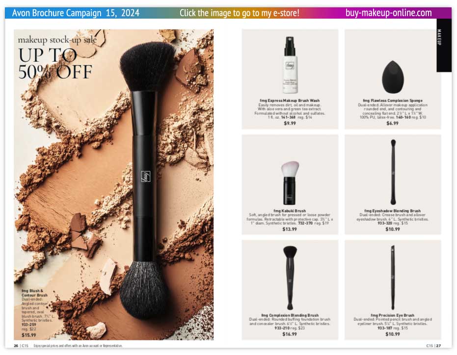view Avon Campaign 15 Brochures Online | Avon Makeup Brush Brush Wash 