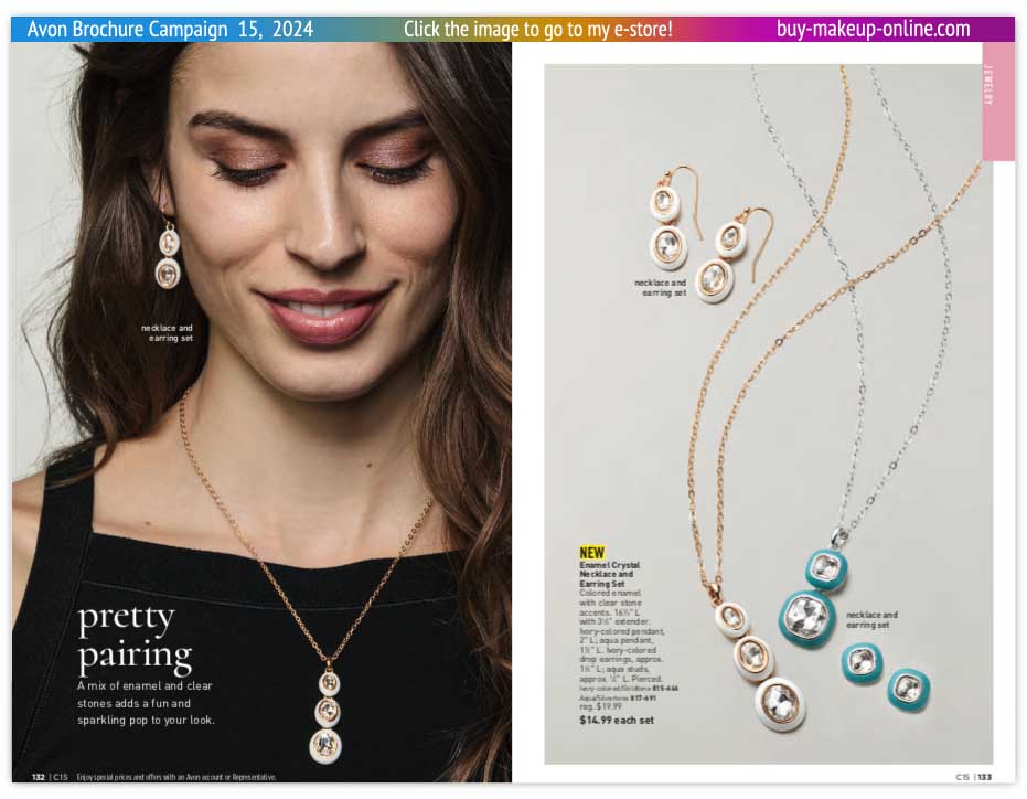 view Avon Catalog Campaign 15 Online | Avon Jewelry Pretty Pairing Collection 