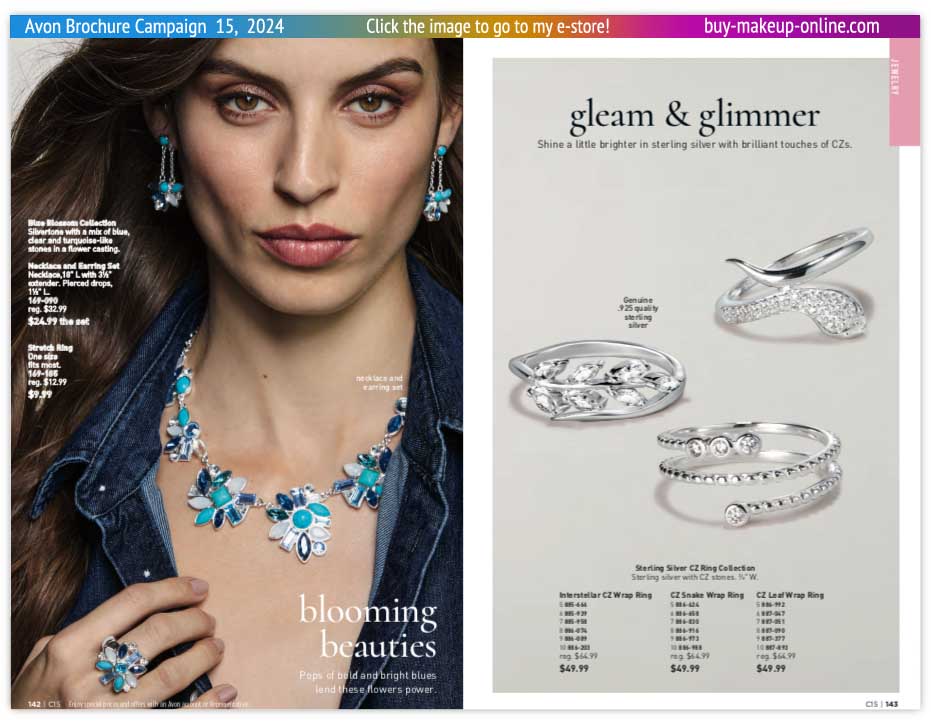 view Avon Catalog Campaign 15 Online | Avon Jewelry Gleam And Glimmer Collection 