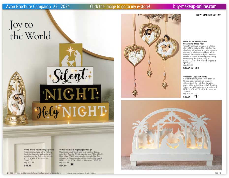 Current Avon Brochure Avon Catalog Campaign 22 Online | Avon Christmas Holiday Ornament 