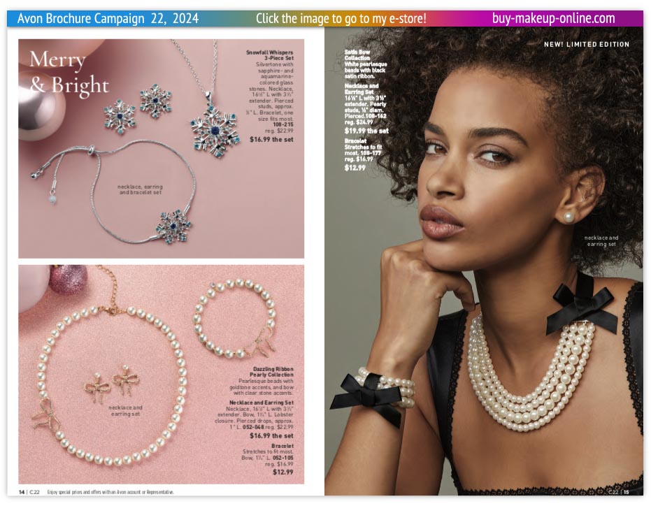 Avon Catalog Campaign 22 Online | Avon Jewelry Merry And Bright Collection 