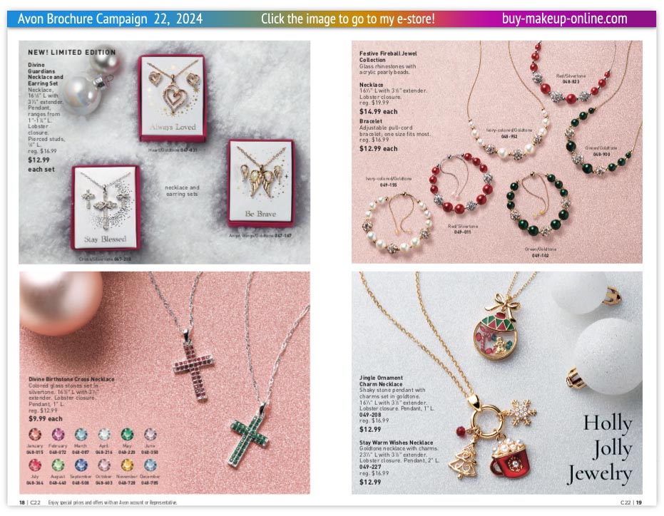 Avon Campaign 22 Catalog | Avon Jewelry Divine Guardians Collection 