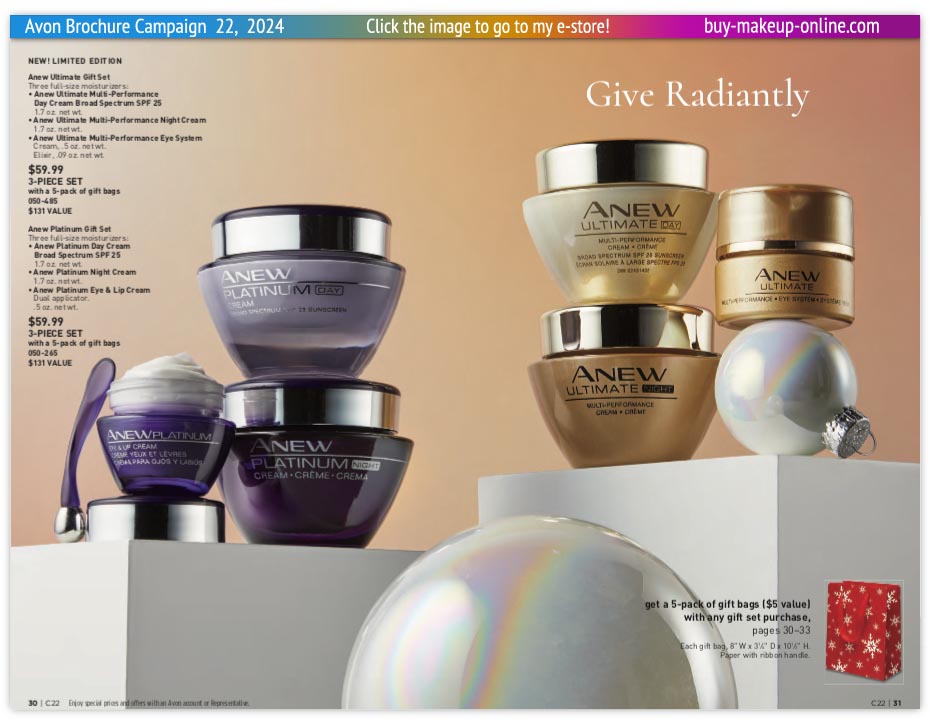 Current Avon Campaign 22 Catalog Online | Avon Anew Ultimate Anew Platinum 