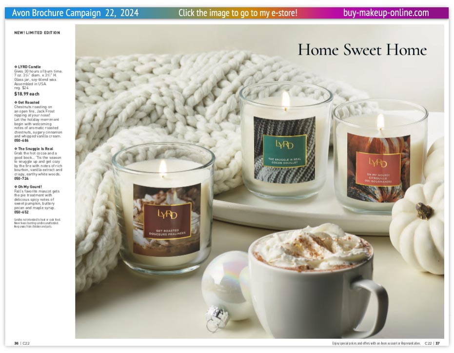 view Avon Brochures Online Campaign 22 | Avon Lyrd Candle 