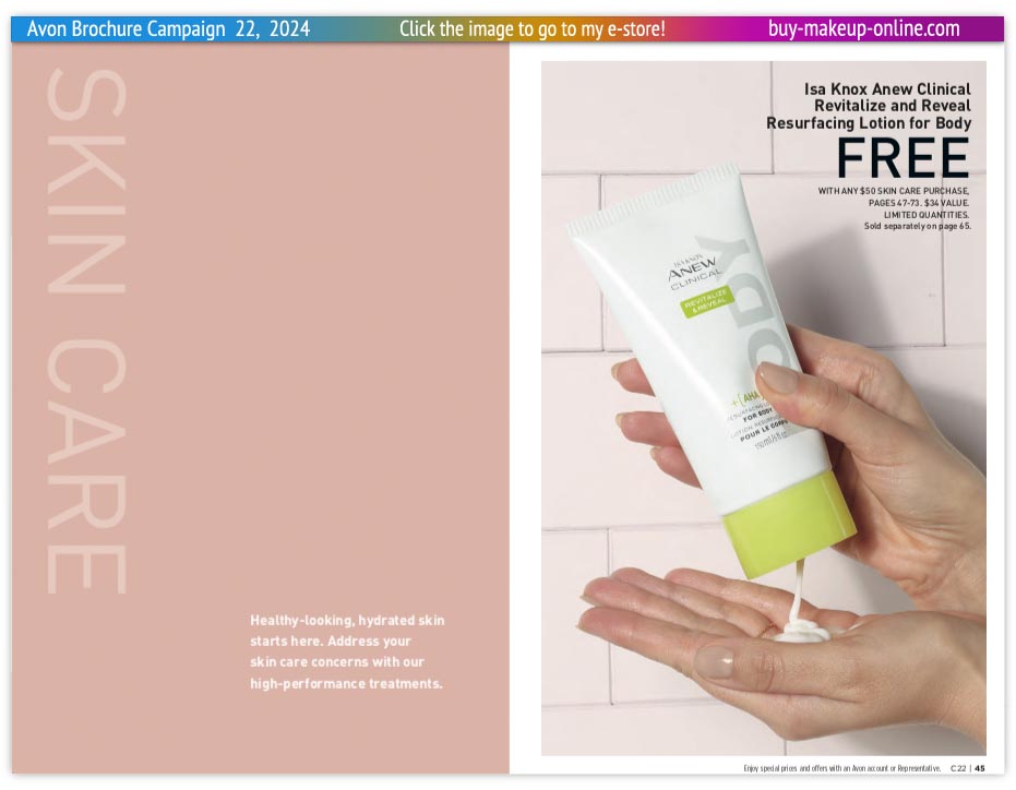 view Avon Campaign 22 Brochures Book Online | Avon Anew Clinical Revitalize And Reveal 