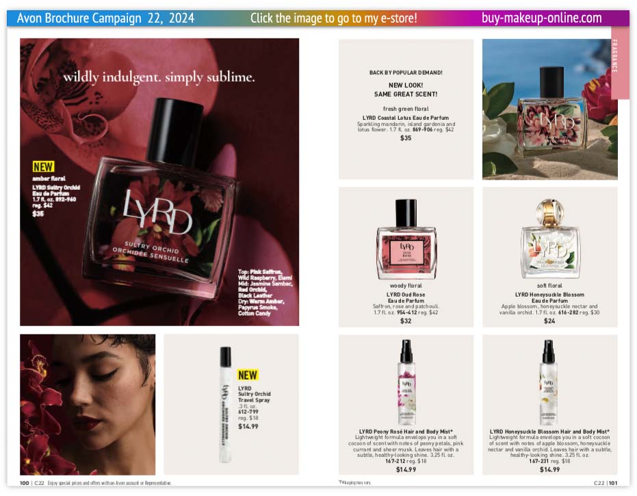 view Avon Catalog Campaign 22 Online | Avon Fragrance Lyrd 