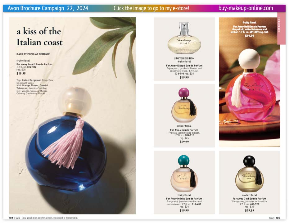 view Avon Catalog Campaign 22 Online | Avon Fragrance Far Away 