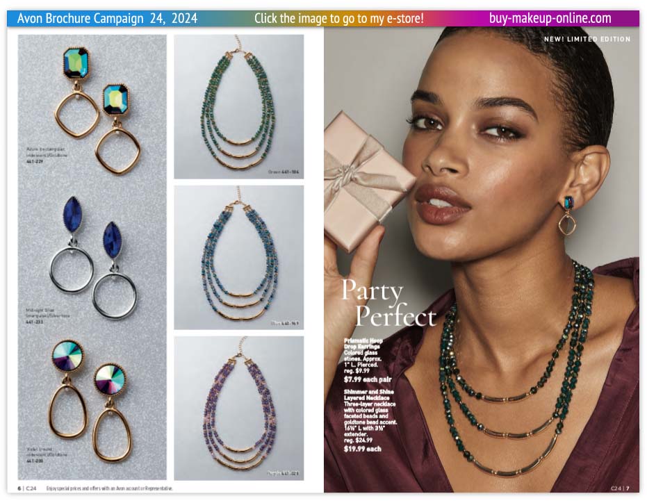 Current Avon Brochure Avon Catalog Campaign 24 Online | Avon Jewelry Layered Necklace 