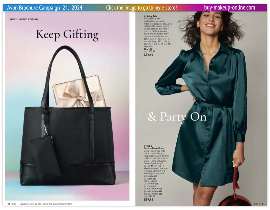 Avon Campaign 24 Catalog | Avon Fashion Shiny Tote 