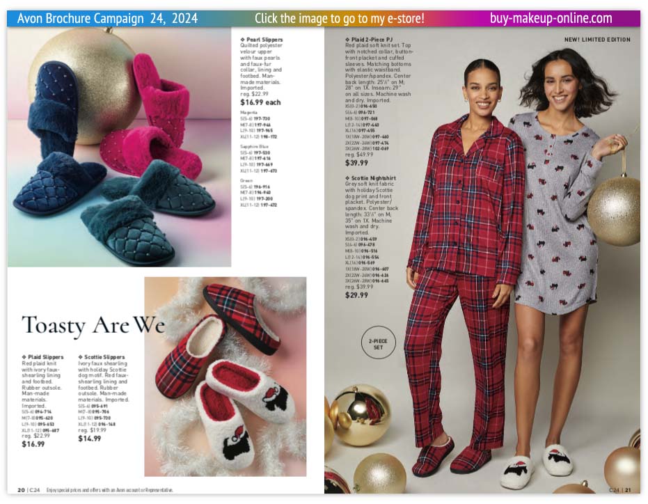 Shop Avon Campaign 24 Catalog Online | Avon Fashion Pearl Slippers 