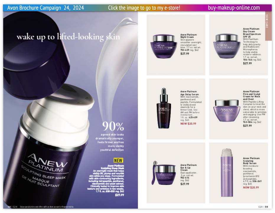 New Avon Campaign 24 book Online | Avon Anew Platinum 