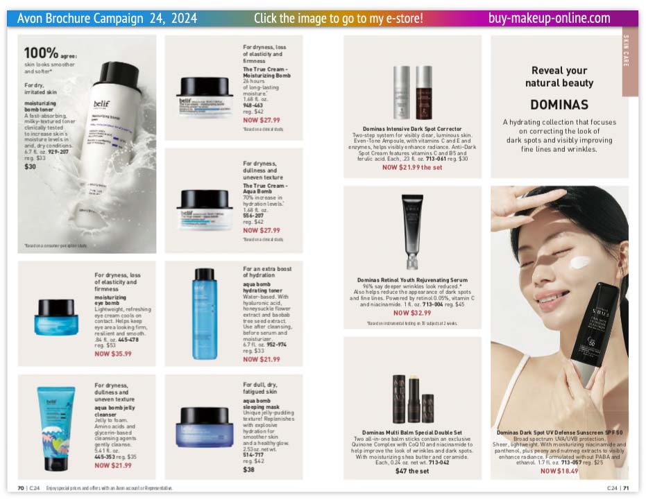 Avon Book Catalog Campaign 24 Online | Avon belif True Cream Dominas Dark Spot Corrector 