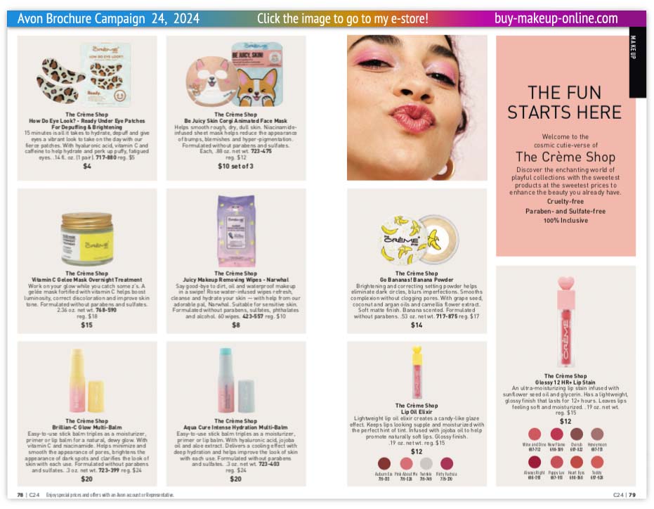 Avon Book Campaign 24 Catalog Online | Avon The Creme Shop 