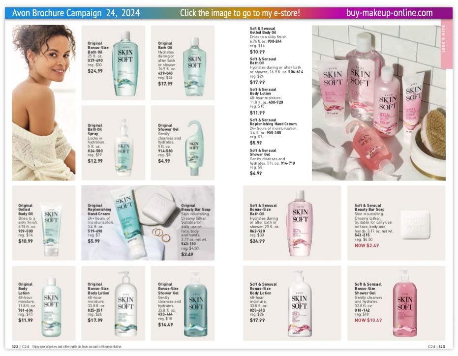 view Avon Catalog Campaign 24 Online | Avon Skin So Soft Original Soft And Sensual 