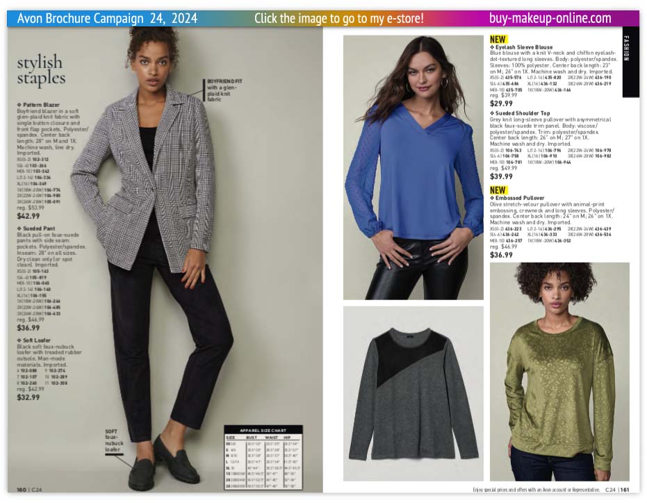 view Avon Catalog Campaign 24 Online | Avon Fashion Pattern Blazer 