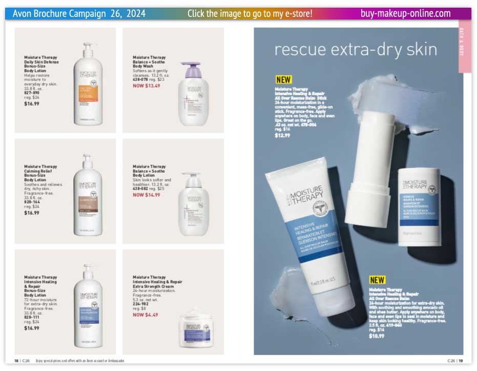 Avon Campaign 26 Catalog | Avon Moisture Therapy 