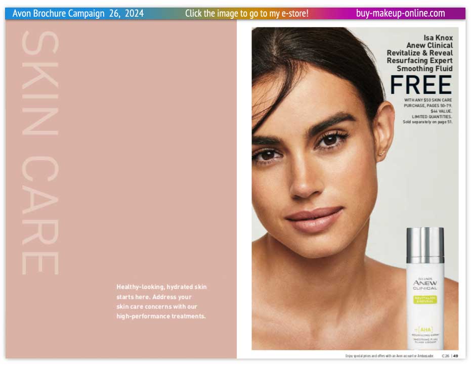 Avon Book Campaign 26 Catalog Online | Avon Anew Clinical Revitalize Smoothing Fluid 