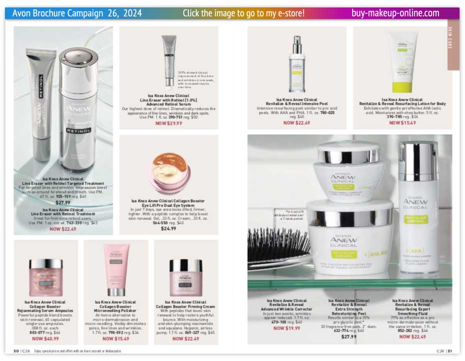 view Avon Campaign 26 Book Online | Avon Anew Clinical Revitalize Retinol Treatment Eye Lift Pro Collagen Booster 