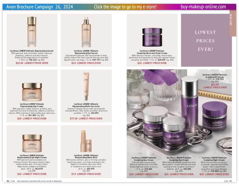 Avon Book Catalog Campaign 26 Online | Avon LXNEW Ultimate LXNEW Platinum 