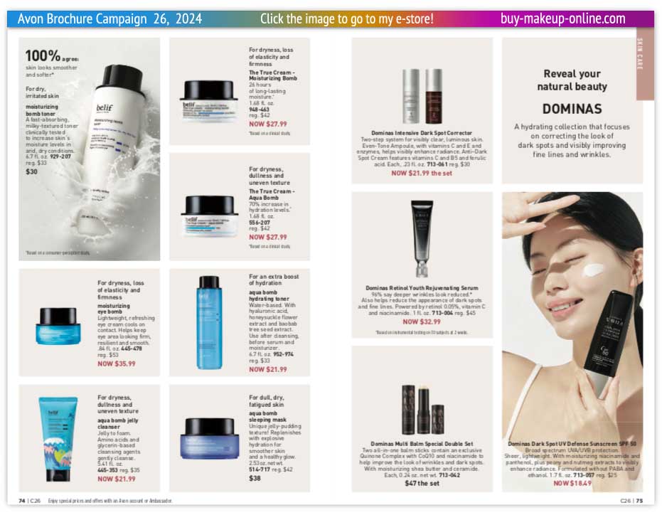 Avon Book Campaign 26 Catalog Online | Avon belif True Cream Dominas Dark Spot Corrector 