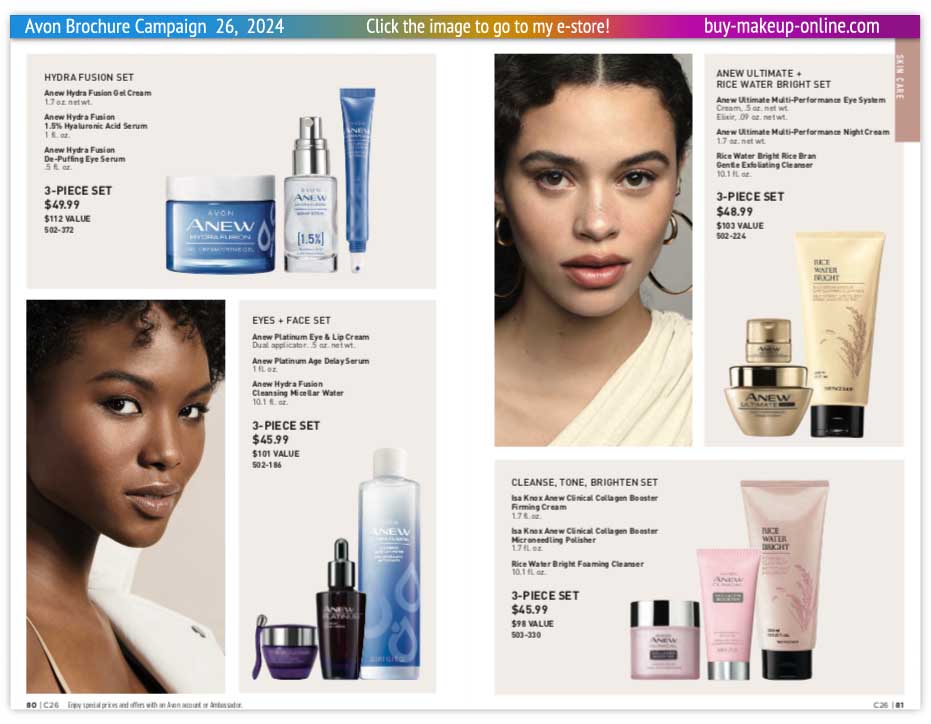 Avon Book Campaign 26 Online | Avon Hydra Fusion Rice Water Bright 3-Piece Set 